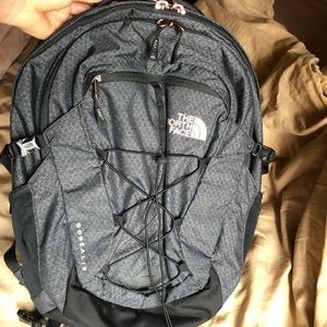 North face womens backpack borealis gray
